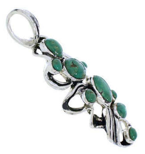 Southwestern Sterling Silver Jewelry Turquoise Pendant PX30338